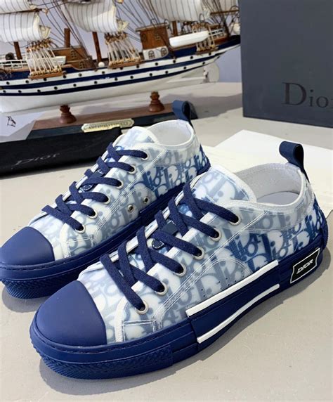 dior sneakers navy blue|dark blue dior sneakers.